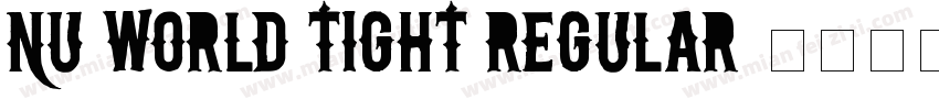 Nu World Tight Regular字体转换